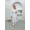 Gathered Sleeve Trench Coat White