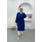 Gathered Sleeve Trench Coat Saxe Blue