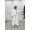 Sleeve Detailed Skirt Suit White