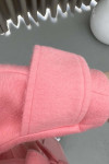 Sleeve Detailed Cashmere Coat Pink