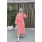 Sleeve Detailed Cashmere Coat Pink