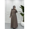 Sleeve Zippered Cashmere Abaya Mink