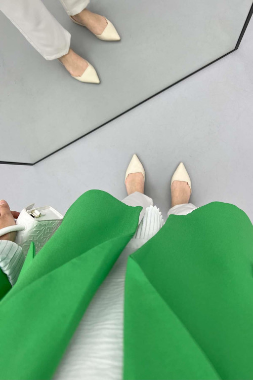 Folded Sleeve Jacket Green