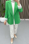 Folded Sleeve Jacket Green