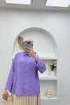 Folded Sleeve Shirt Lilac