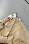 Trench Coat with Folded Sleeves Beige