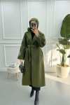 Arm Belted Cashmere Coat Khaki