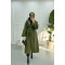 Arm Belted Cashmere Coat Khaki