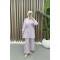 Sleeve Ribbed Suit Lilac