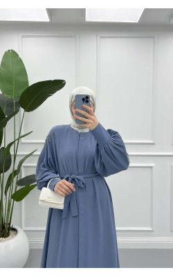 Arm Stone Abaya Indigo