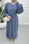 Arm Stone Abaya Indigo