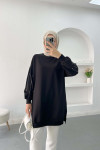 Stoned Sleeve Tunic Black