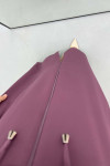 Striped Sleeve Abaya Plum