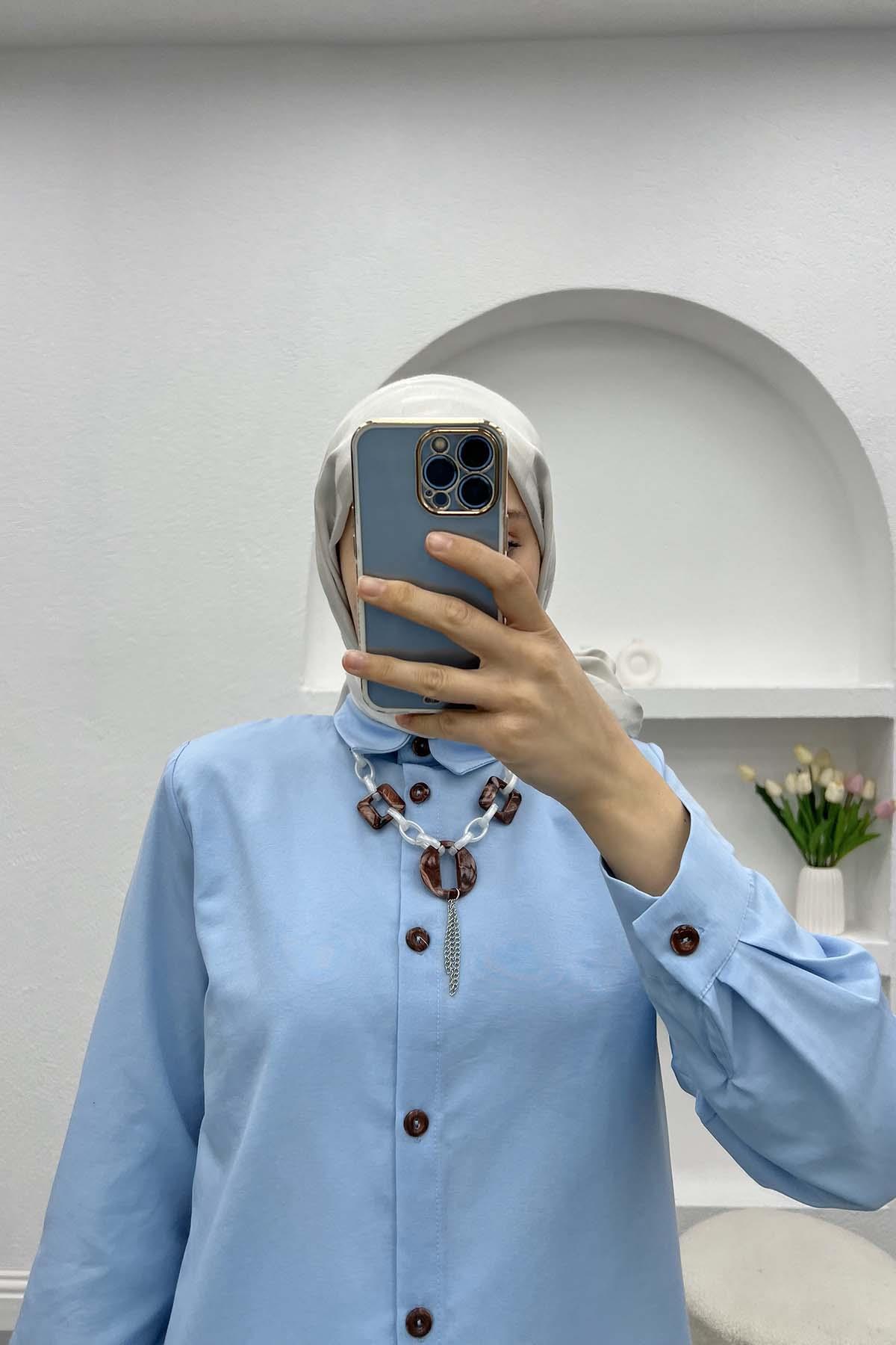 Necklace Shirt Blue