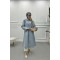 Denim Trench Coat Light Blue