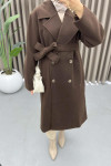 Double Breasted Collar Alternative Coat Bitter Coffee