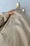 Trench Coat Beige with Small Stones