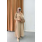 Ribbon Skirt Suit Beige