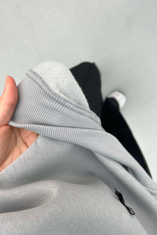 Ribbon Sweatshirt Light Grey