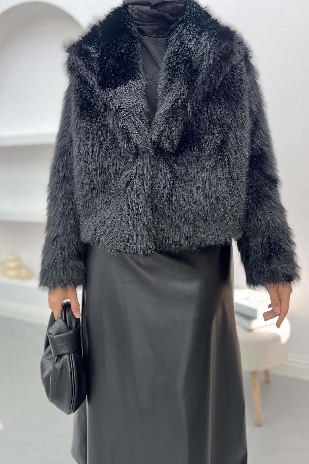 Fur Jacket Black