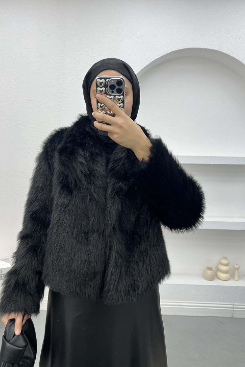 Fur Jacket Black