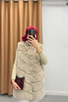 Fur Vest Beige