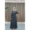 Belted Ruffle Abaya Anthracite