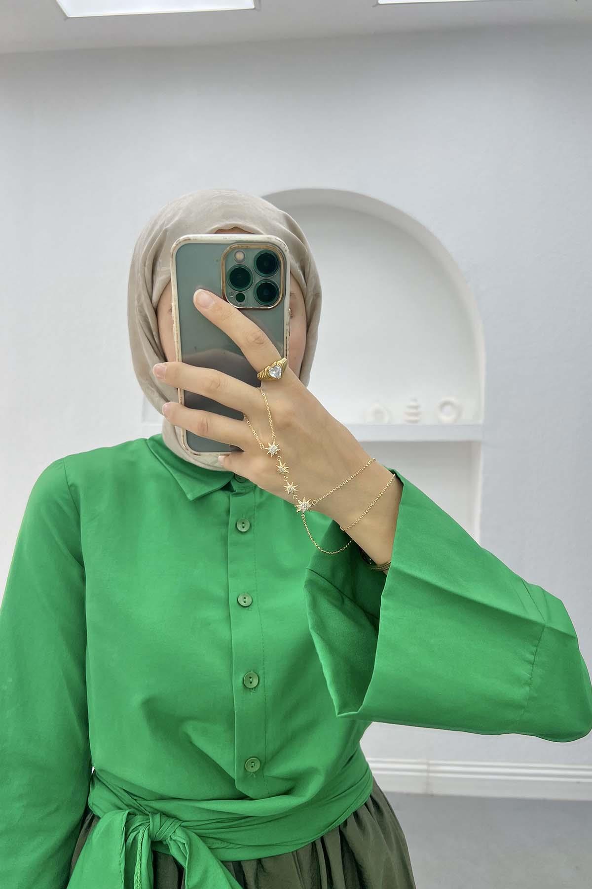 Belted Shirt Benetton Green