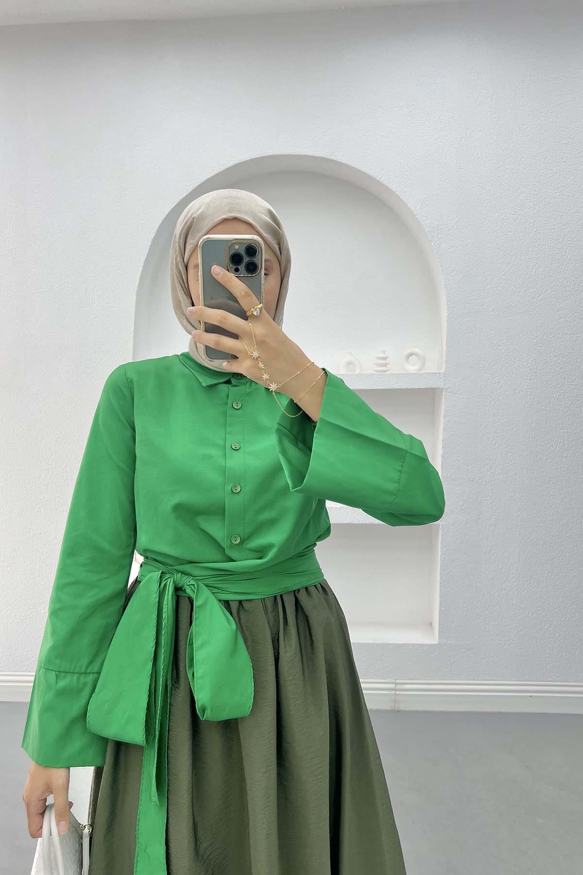 Belted Shirt Benetton Green