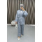 Belted Scuba Suit Gray