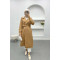 Belted Scuba Trench Coat Milky Coffee