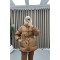 Belted Puffer Jacket Brown