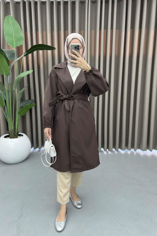 Belted Trench Coat Bitter Brown