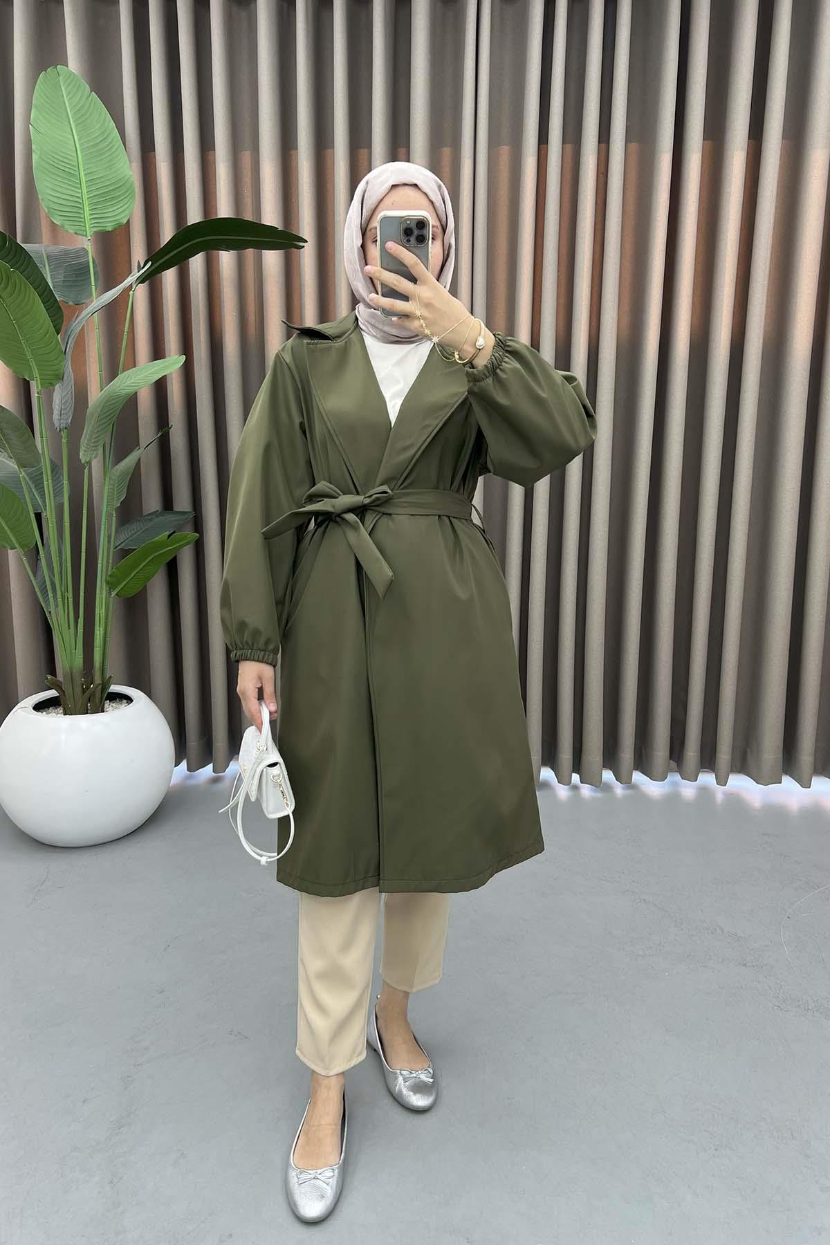 Belted Trench Coat Khaki