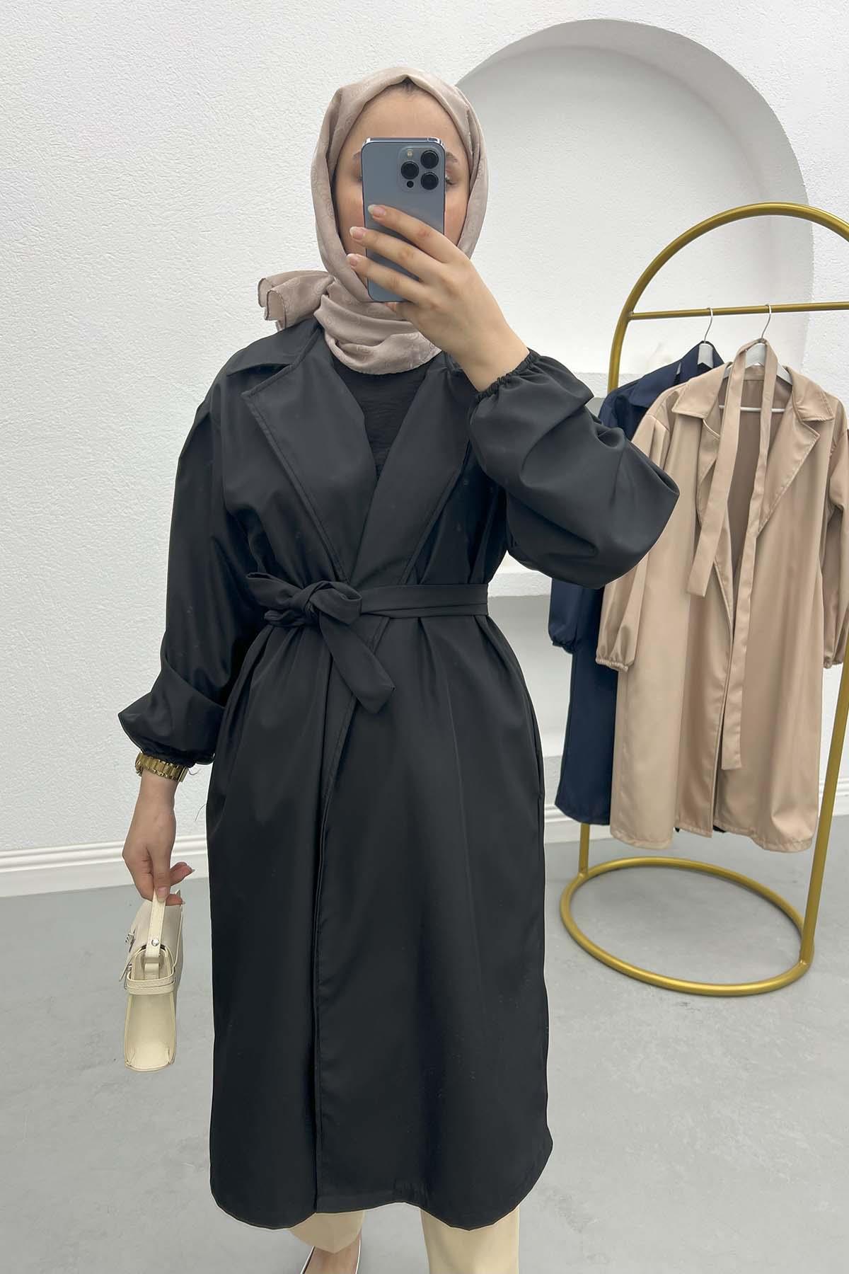 Belted Trench Coat Black