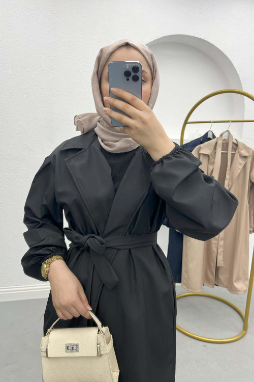 Belted Trench Coat Black