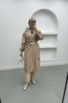 Belted Trench Coat Milk Coffee