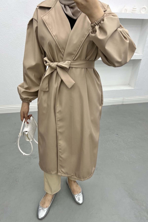 Belted Trench Coat Milk Coffee