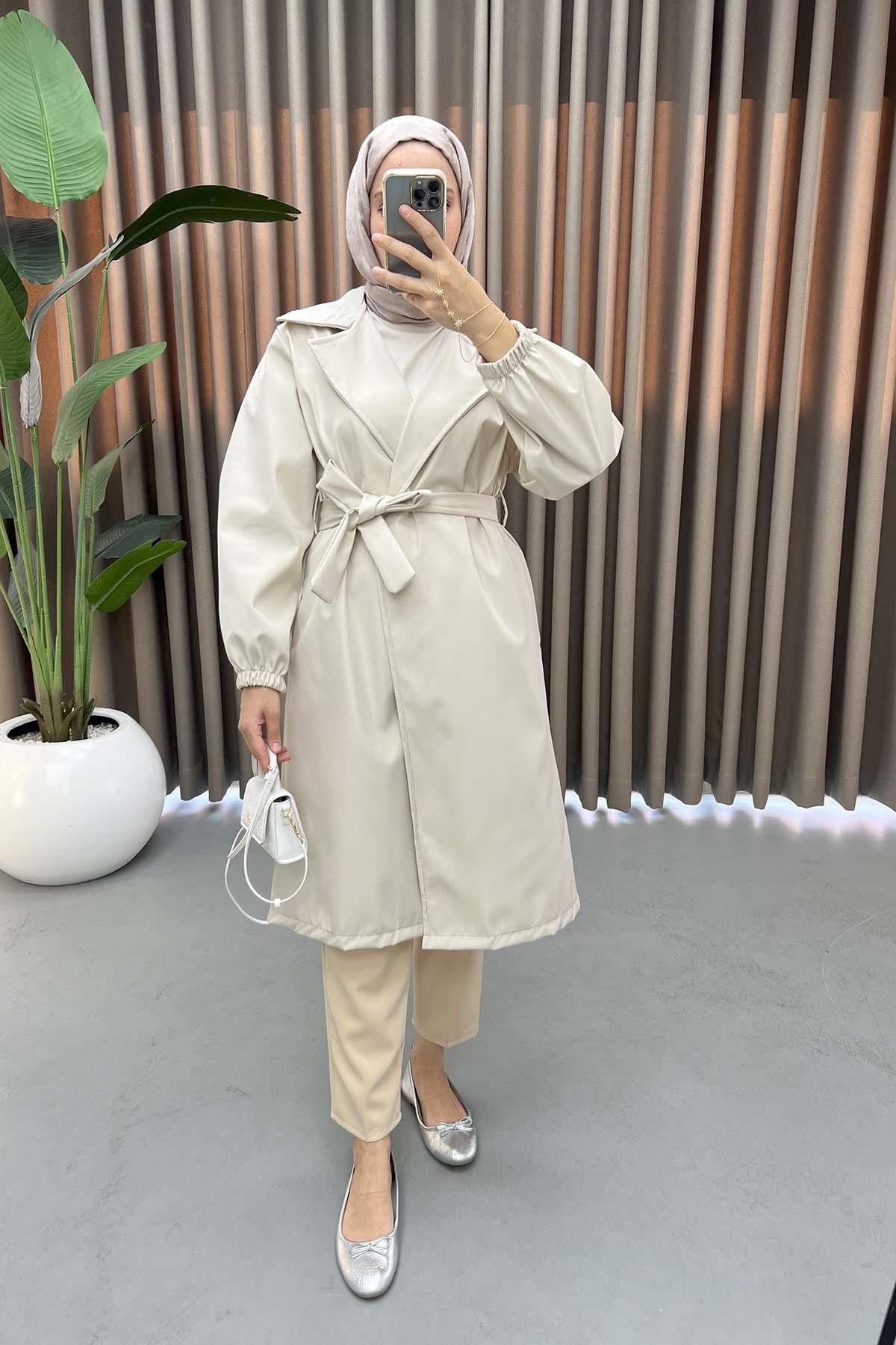 Belted Trench Coat Stone