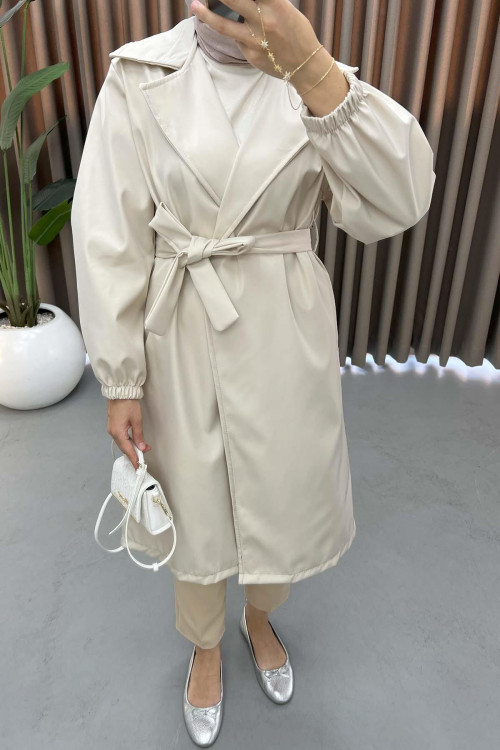 Belted Trench Coat Stone