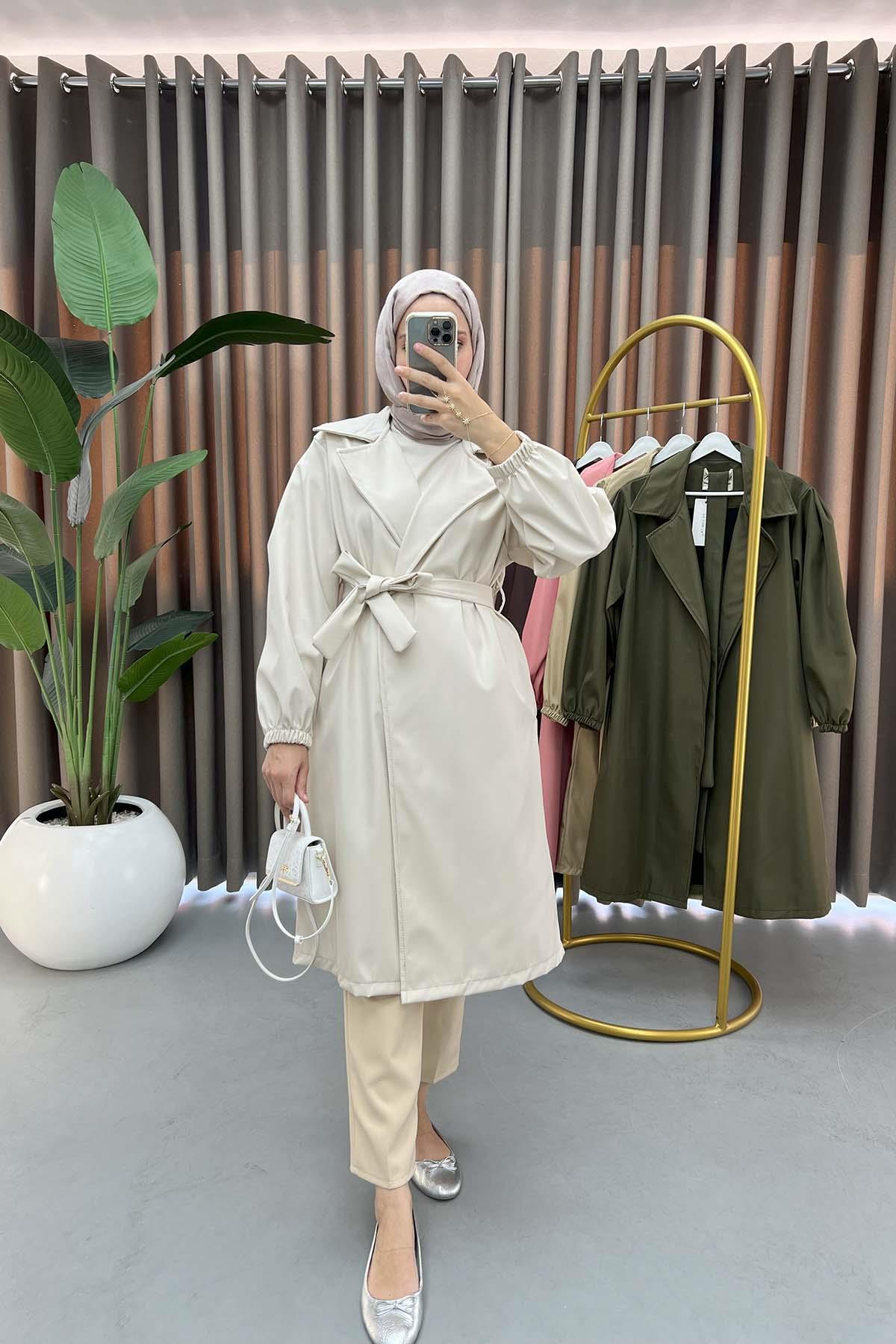 Belted Trench Coat Stone