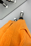 Belted Knitwear Cardigan Orange