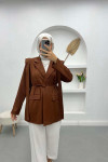 Belted Viral Jacket Brown