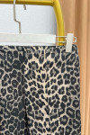 Leopard Pattern Fabric Trousers Leopard