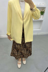 Leopard Print Jacket Yellow