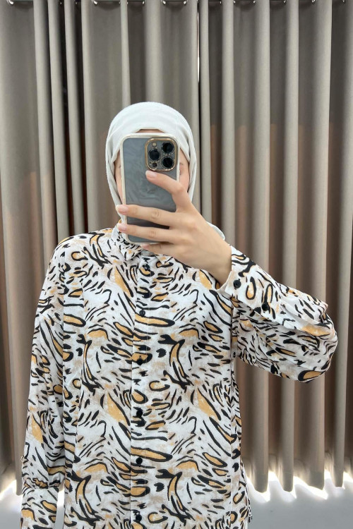 Leopard Shirt Beige