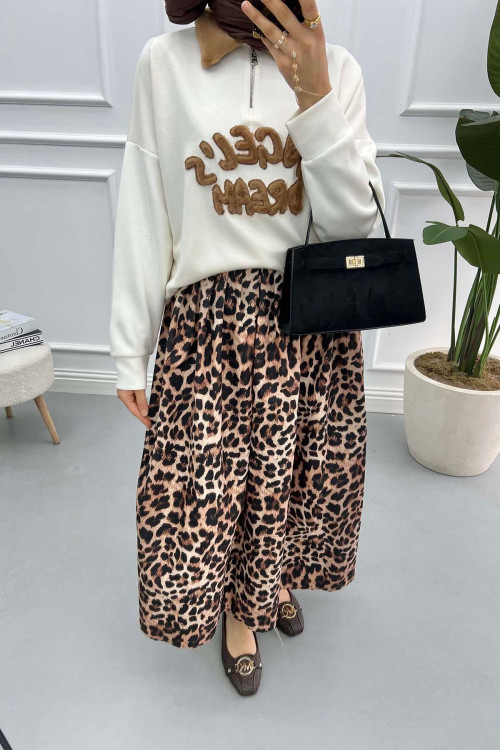 Leopard Parachute Skirt Leopard