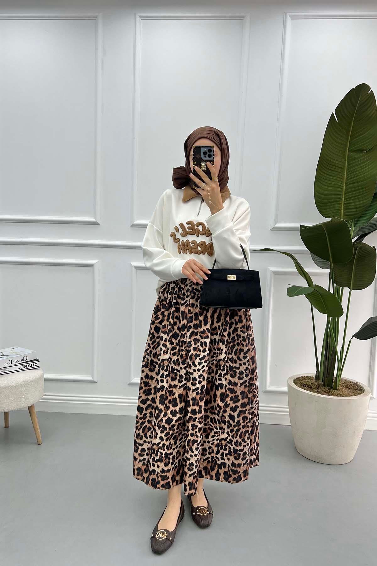 Leopard Parachute Skirt Leopard