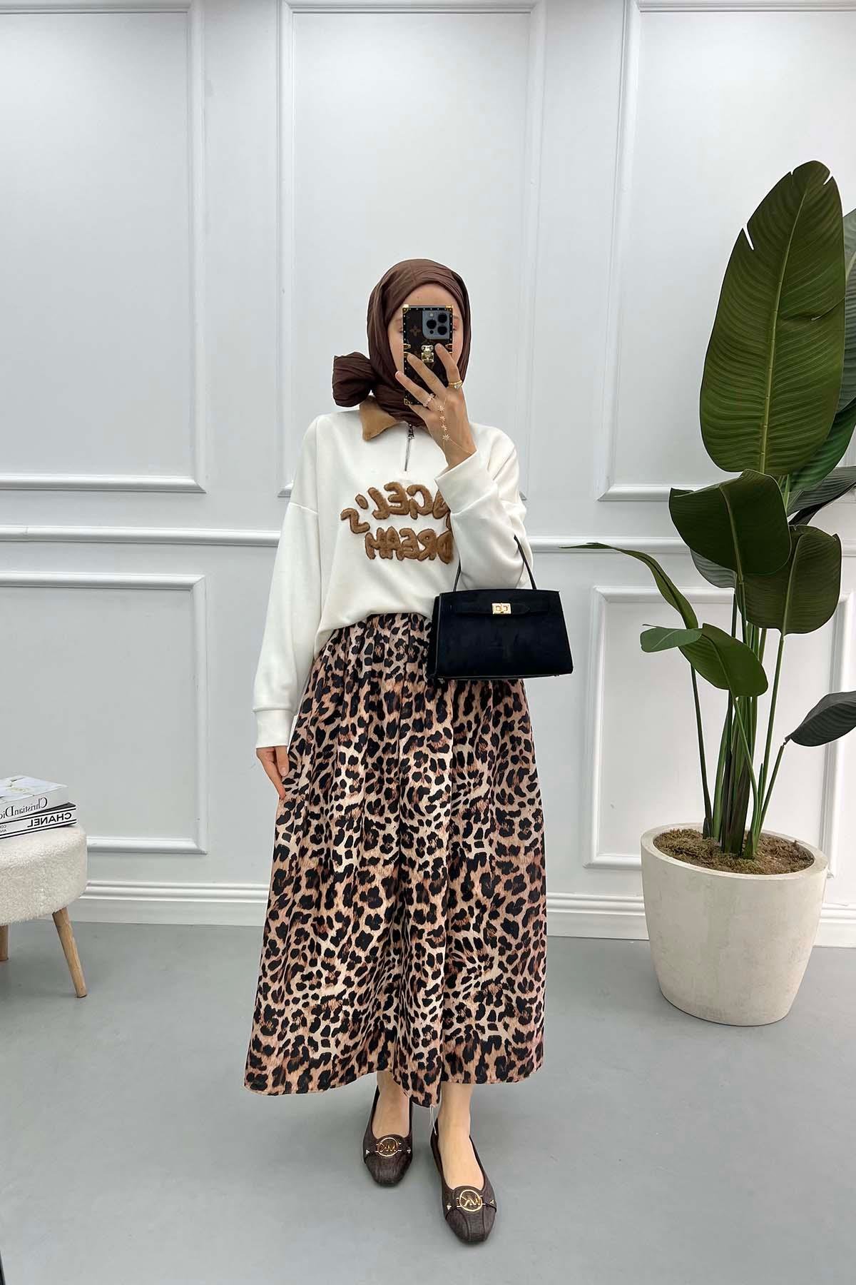 Leopard Parachute Skirt Leopard