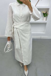 Luxury Shirt Skirt Suit White